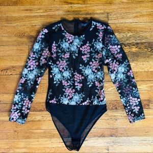 TOPSHOP Embroidered Mesh Bodysuit!
